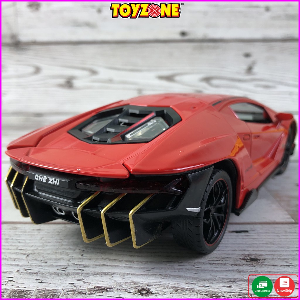 Mô Hình Siêu Xe Lamborghini LP770 tỉ lệ 1:24 Hãng CheZhi Chất Liệu Hợp Kim, Âm Thanh Khởi Động Sống Động