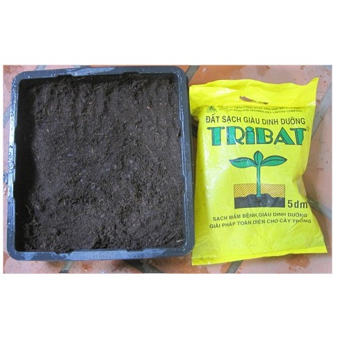 Đất sạch trồng cây tribat 5dm3 (~ 2kg) - Rau củ quả trồng tại vườn, sân thượng, nông trang, ban công