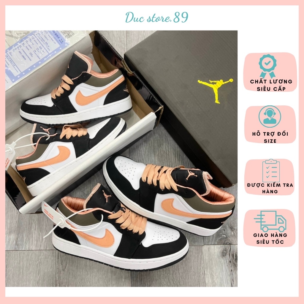 Giày thể thao Sneaker, Jordan1 Peach Mocha, JD Vạch Cam, Bản SC cao cấp hàng quảng châu
