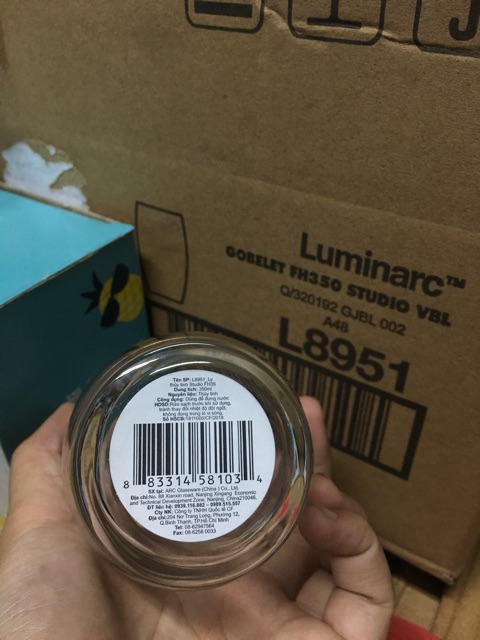 Ly Luminarc 350ml ( hàng KM) giá 10k/1 cái