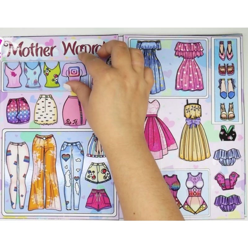 THAY ĐỒ CHO BÚP BÊ GIẤY 2 TỦ QUẦN ÁO CỦA BÚP BÊ