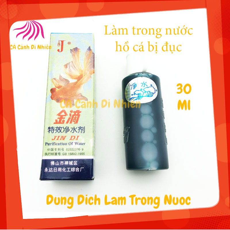 Dung dịch làm trong nước JinDi 30 ML jin di cho hồ cá cảnh