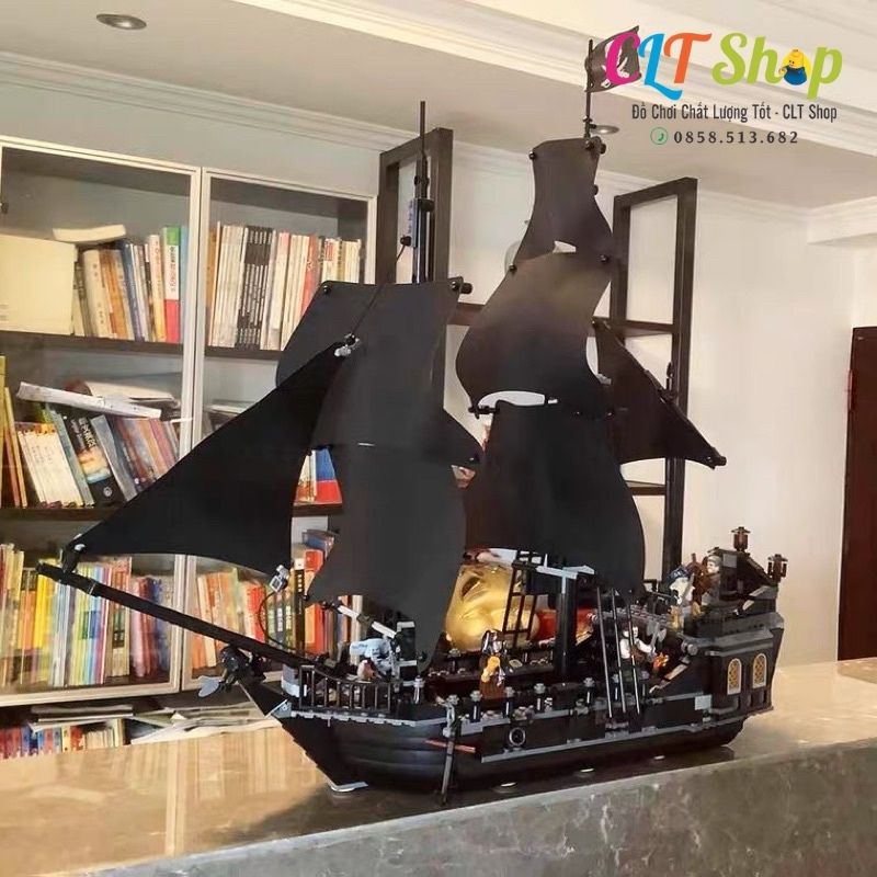 Đồ chơi xếp hình lắp ráp tàu cướp biển tàu ngọc trai đen huyền thoại vùng Caribbean Pirates Black Pearl CLTshop sx6002