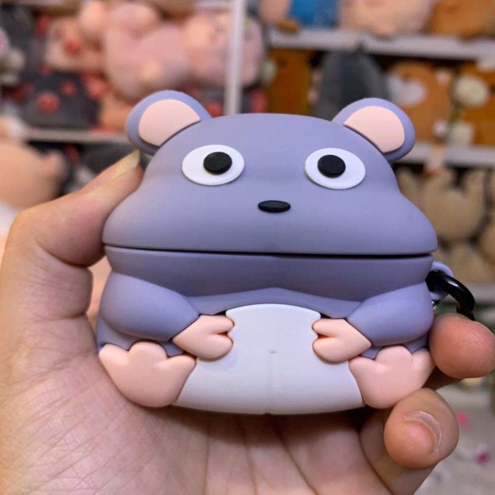 🎄 Case Vỏ Bọc Airpods Pro Hình Thú Dễ Thương Bằng Silicon Dẻo - Tặng kèm Móc Khóa