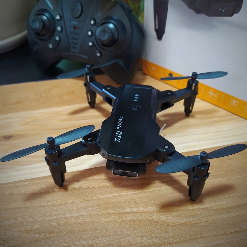 BH 18 Tháng - 3 Pin Máy Bay Điều Khiển Từ Xa - Drone Q12 - Flycam Mini Giá Rẻ Hơn F87, E58, E88, KY906, L900, L106