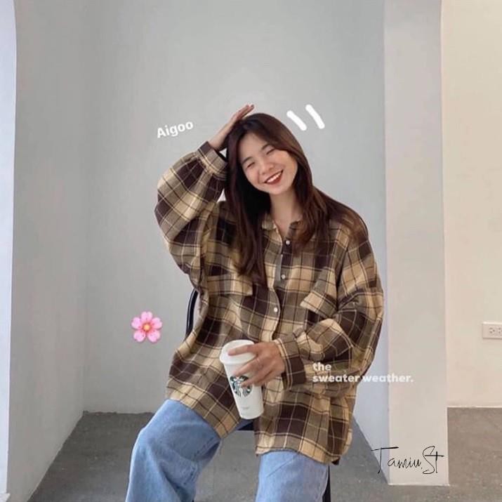 [Mã FAST10KT4 giảm 10K đơn bất kỳ] ÁO SƠ MI KẺ CARO ULZZANG / ÁO SƠ MI FORM RỘNG OVERSIZE HOT | BigBuy360 - bigbuy360.vn