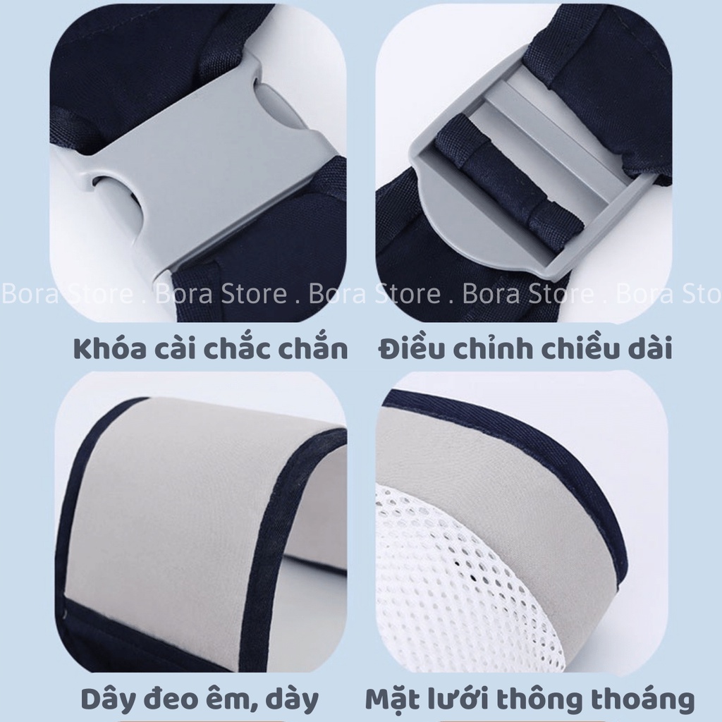 Địu vải cao cấp cho bé dạng lưới thông thoáng, cho bé 0 - 18 tháng. Tặng quà cho bé