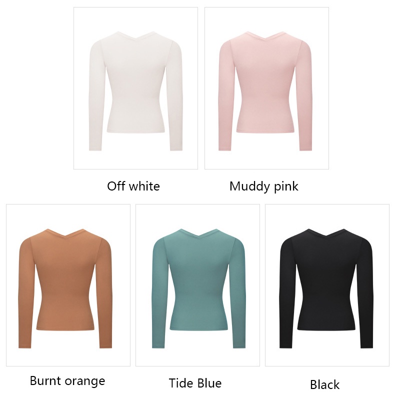 Lululemon mới yoga thể thao dài tay mỏng vừa vặn thoáng khí thoải mái phù hợp mềm mại thể dục top ds130