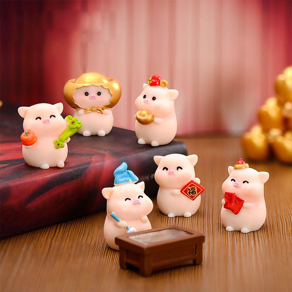 LEISURE Tượng Heo Con Dễ Thương Dùng Để Trang Trí