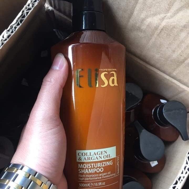 [ELISA] Lẻ Dầu Gội ELISA  800ML, Dầu Gội ELISA Collagen & Argan Oil dưỡng sinh, siêu phục hồi, lưu hương bền lâu