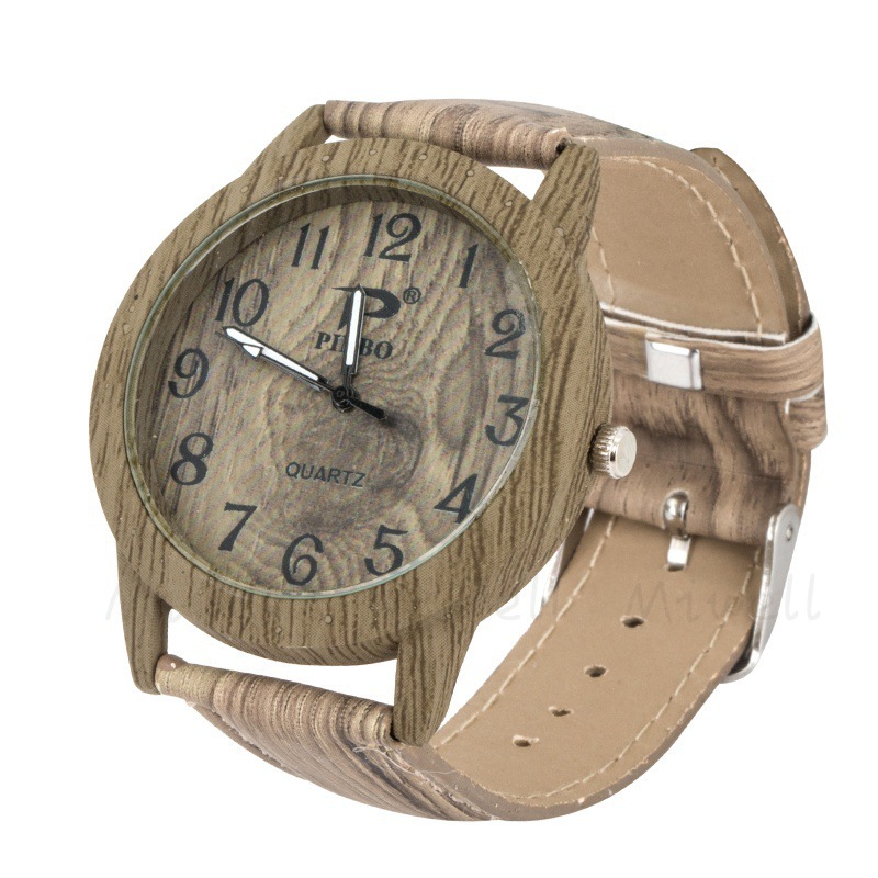New Wood Leather Strap Casual Women Watch,Fashion Wooden Quartz Wristwatch WH0882-45