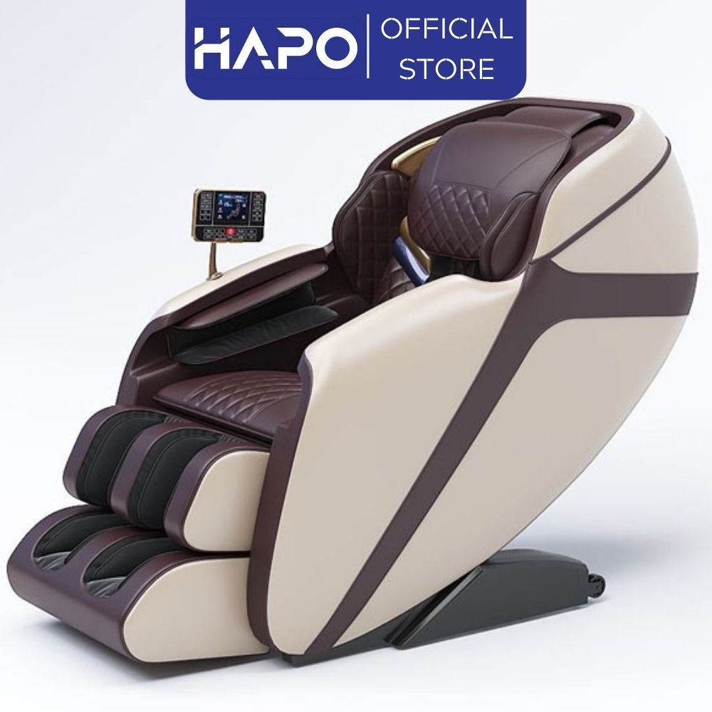 Ghế massage cao cấp Hapo, Ghế massage toàn thân tại nhà công nghệ 4D, Ghế mát xa không trọng lực, Máy đấm bóp toàn thân