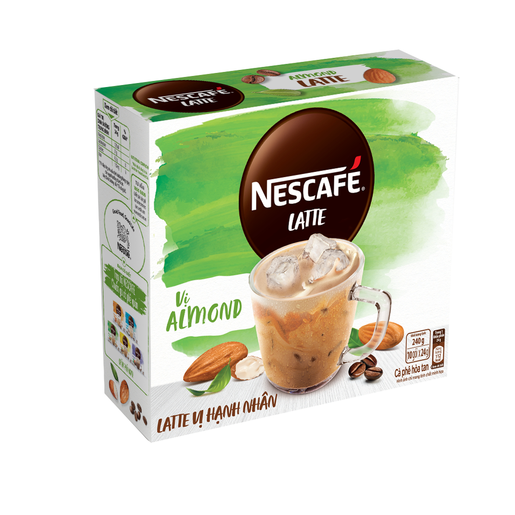 Cà phê hòa tan NESCAFÉ Latte Sữa Hạt Vị Hạnh Nhân