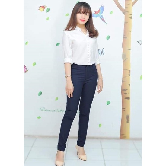 Quần Tây Học Sinh Sinh Viên, Dáng Cơ bản Lưng Cao Ngang Rốn, Vải Tuyết Mưa cao cấp có Bigsize 85KG