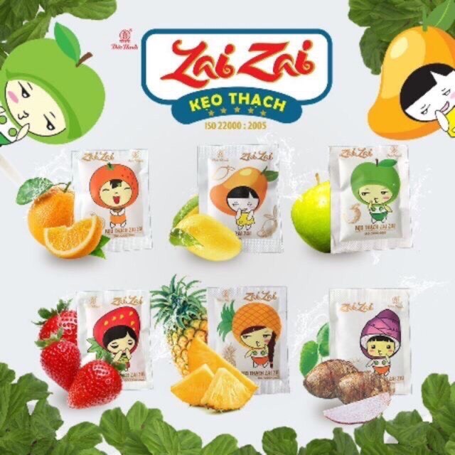 Kẹo Thạch Zai Zai Đức Hạnh Mix Vị Thơm Ngon 1Kg (kẹo thạch zaizai Đức Hạnh)