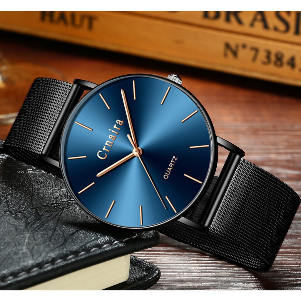 (HOT)] Đồng Hồ Nam CRNAIRA JAPAN CR379 Máy Siêu Mỏng Dây Thép Mành Cao Cấp Full Box | BigBuy360 - bigbuy360.vn