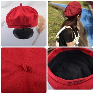 Mũ beret chất dạ