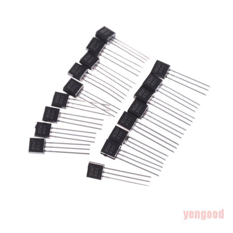 yengood 50pcs/set Transistor NPN black BC547 BC547B 0.1A/45V