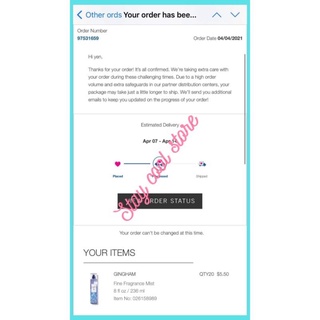 Xịt thơm 𝑮𝑰𝑵𝑮𝑯𝑨𝑴 body mist bath & body works