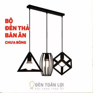 đèn thả bàn ăn 📣3 chao và 1 đế ốp 📣 như hình đèn thả bàn ăn đẹp & rẻ nhất