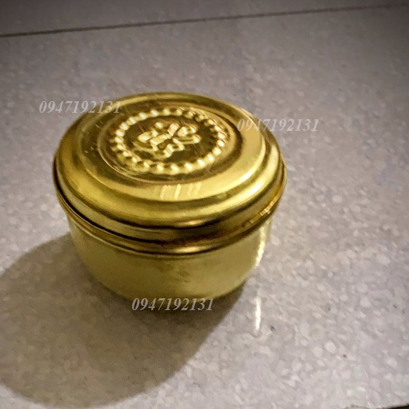Hộp Đựng Thuốc Lào Bằng Đồng Vàng Nguyên Chất