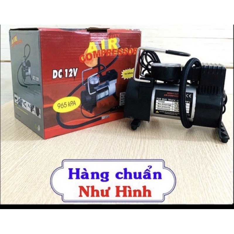 Máy Bơm lốp,bơm hơi điện ô tô xe máy mini 12V -hàng có sẵn