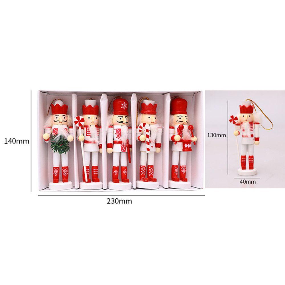 Bộ 5 Búp Bê Gỗ Dùng Trang Trí Giáng Sinh
