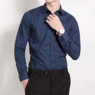 Áo sơ mi nam nữ dài tay unisex sơ mi công sở form rộng kiểu Hàn Quốc Trendyman vải lụa mềm mại