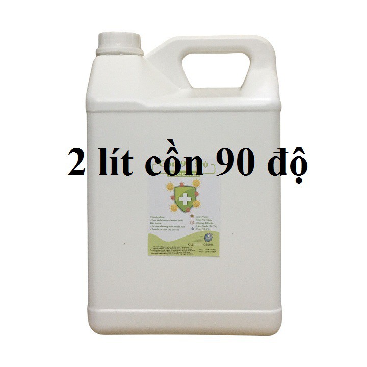 [Hỏa tốc - Q.8] Cồn y tế 90 độ Can 2 lít dùng sát khuẩn, rửa tay (hàng cty)
