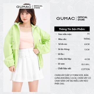 Chân Váy xếp ly dằn chỉ GUMAC VB630