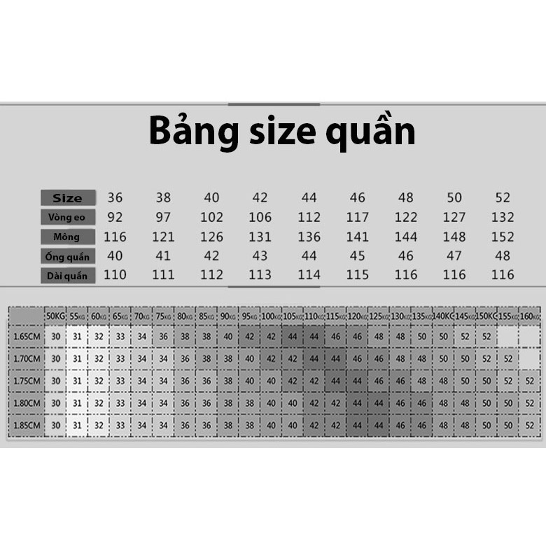 Quần dài jean nam big size dành cho người mập từ 80-140kg