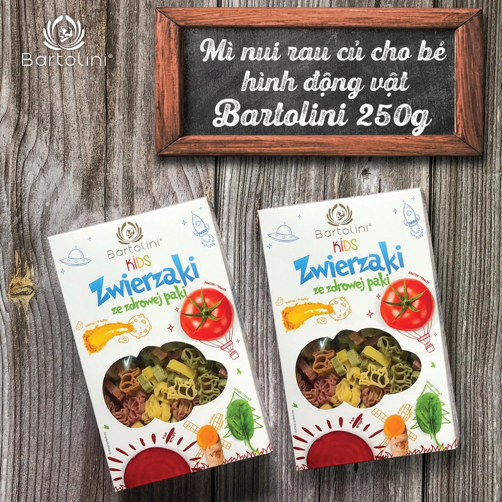 Nui rau củ cho bé Bartolini 250g hình xe động cơ/hình động vật