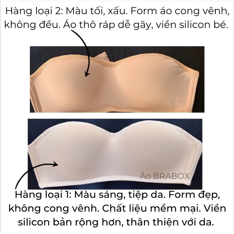 Áo bra quây, bra không dây viền silicon BRA07 BRABOX