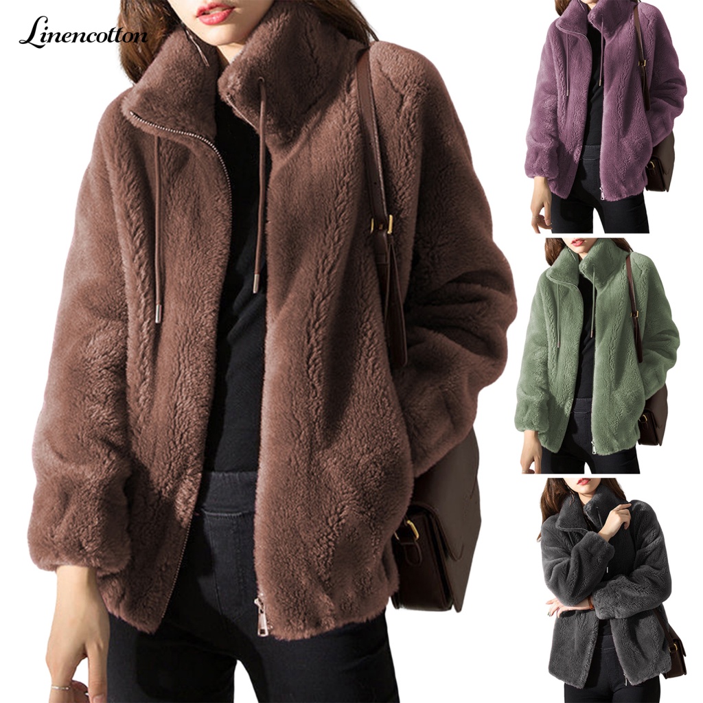 Áo KhoáC VảI Lanh DàI Tay Cho Nữ