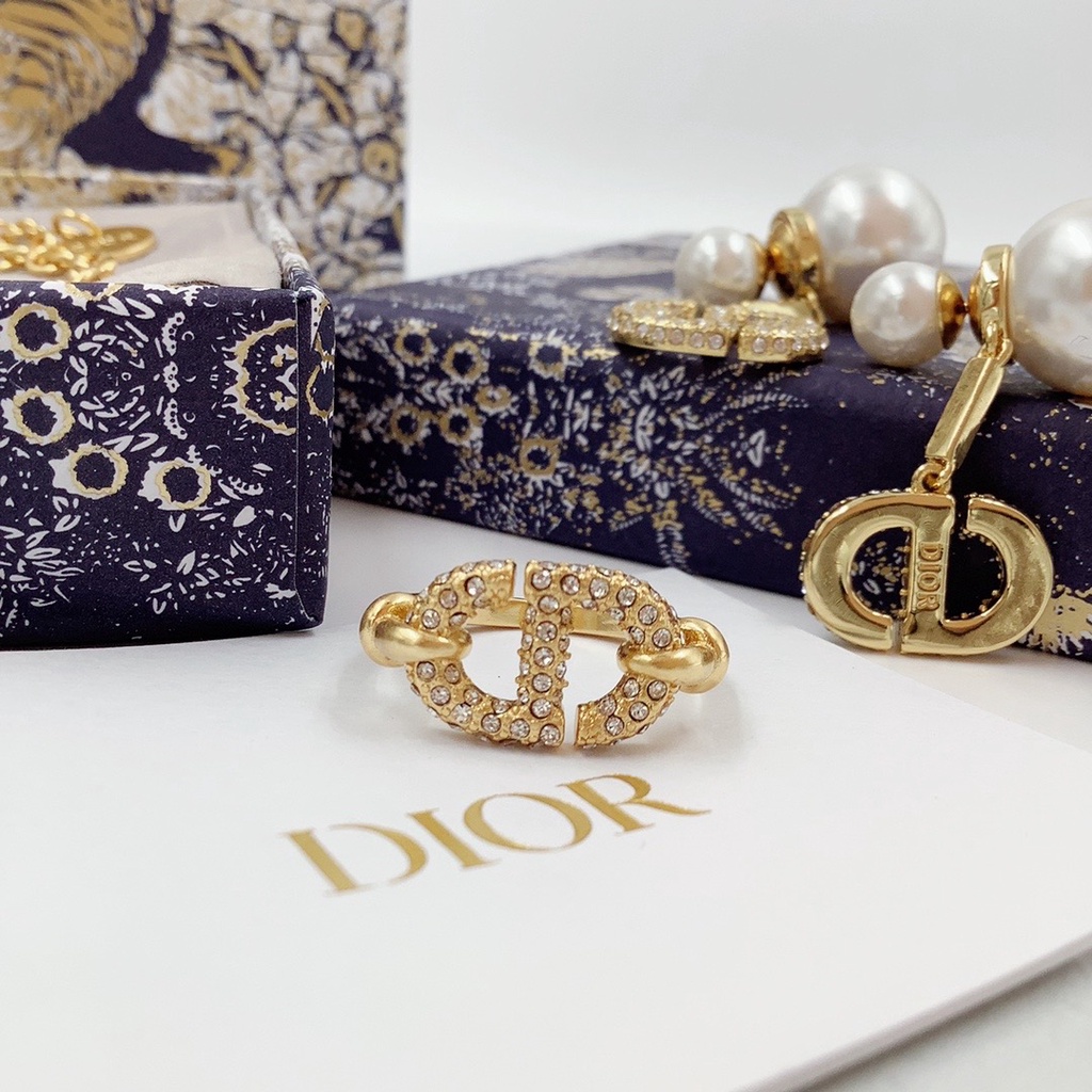 Dây Chuyền/Vòng Cổ/Nhẫn Họa Tiết Dior Thời Trang Thanh Lịch Đáng Yêu Thanh Lịch