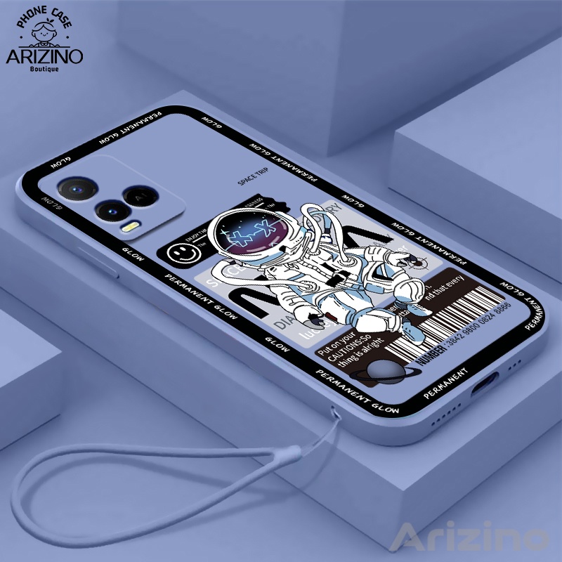 Ốp lưng VIVO Y21 V23 5G V23E 5G Y12S Y12 Y20 Y15S V21 5G Y50 Y33S Y12A Y91C Y20A Y17 Y11 Y15 Y21S Y21T Y33T Y85 Vỏ đựng điện thoại silicon thời trang phi hành gia hợp thời trang