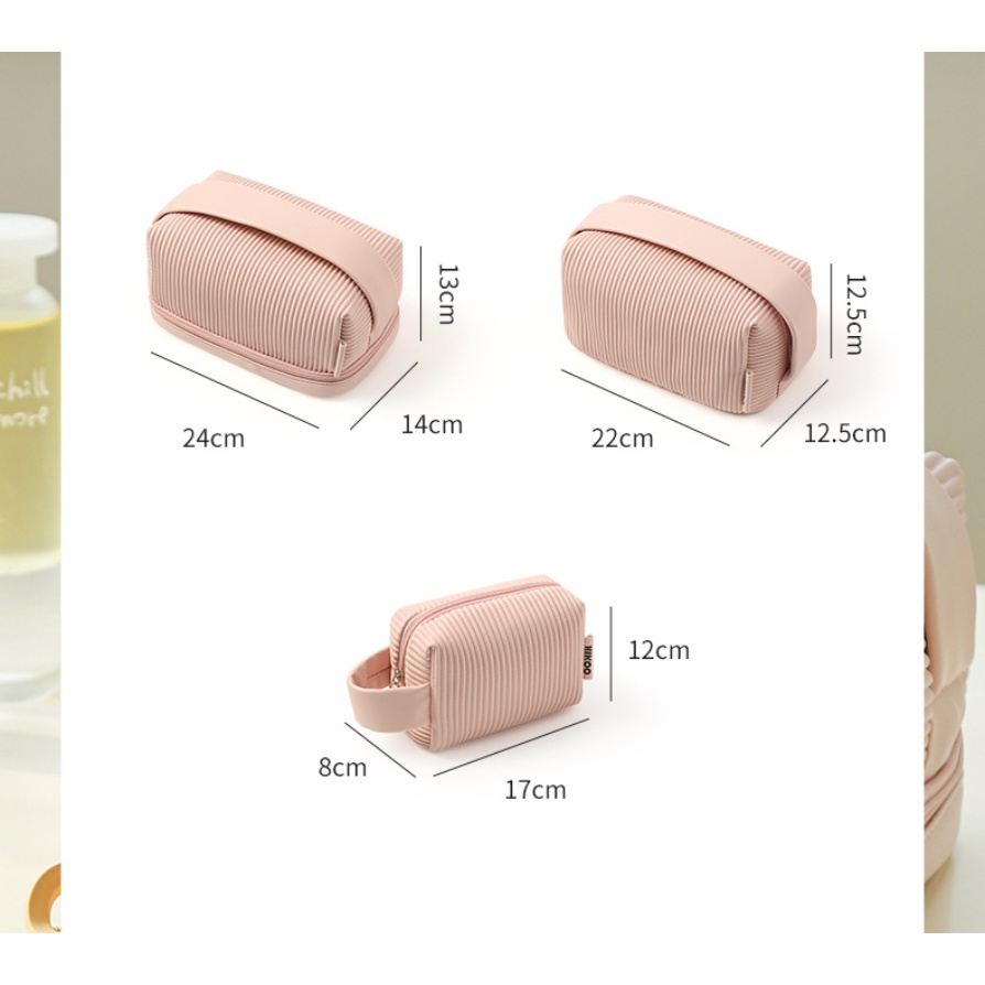 Túi Đựng Mỹ Phẩm Hai Tầng Cỡ Lớn Mang Đi Du Lịch Tiện Lợi