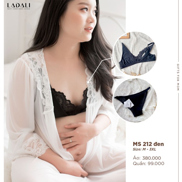 Áo lót bà bầu cho con bú cotton thông hơi không gọng không mút pha ren cao cấp thoáng mát hàng thiết kế Ladali