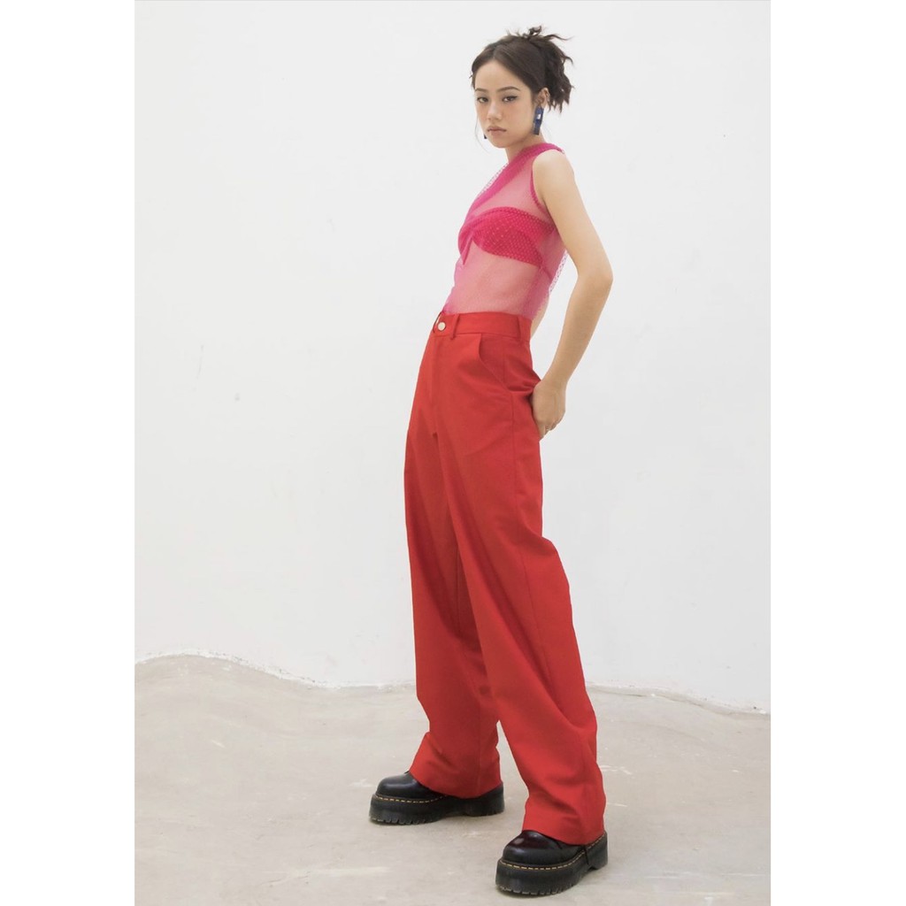 Quần tây đỏ tươi HeartBurn (𝐁𝐫𝐢𝐠𝐡𝐭 𝐫𝐞𝐝 𝐭𝐫𝐨𝐮𝐬𝐞𝐫𝐬) 𝐓ặ𝐧𝐠 𝐤è𝐦 𝐬𝐜𝐫𝐮𝐧𝐜𝐡𝐲 (Giá gốc 420.000) | BigBuy360 - bigbuy360.vn