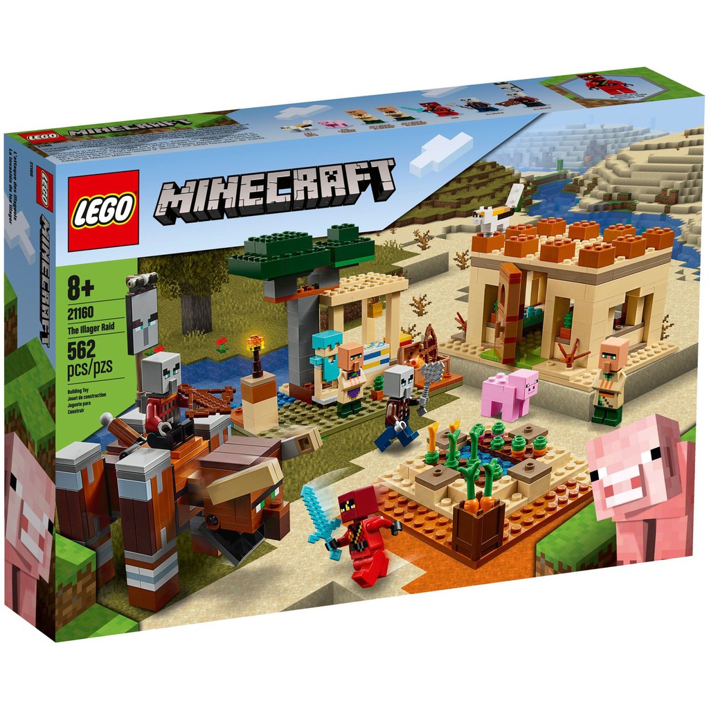 LEGO MINECRAFT CHÍNH HÃNG - CUỘC ĐỘT KÍCH CỦA BỌN ILLAGER - MÃ SP 21160