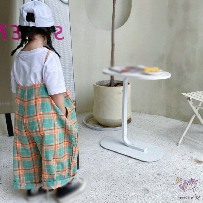 Áo liền quần không tay kẻ sọc caro phong cách Hàn Quốc thời trang cho bé gái