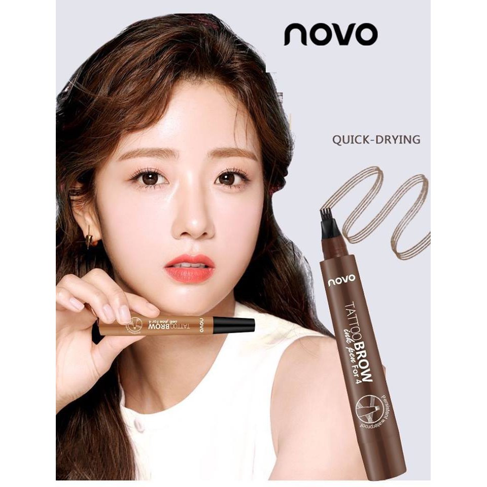 Bút Phẩy Sợi Lông Mày Novo 4D Không Thấm Nước