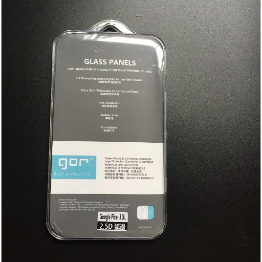 Bộ 2 kính cường lực Gor cho cho Google Pixel 3 XL vát cạnh 2,5D cảm ứng siêu mượt