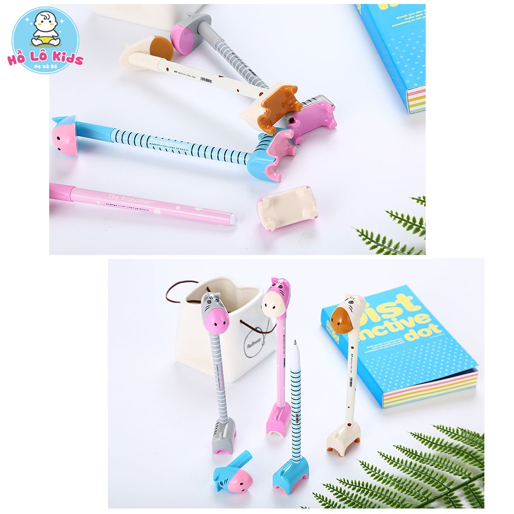 Bút viết hình hươu cao cổ có chân đáng yêu để bàn Hồ Lô Kids