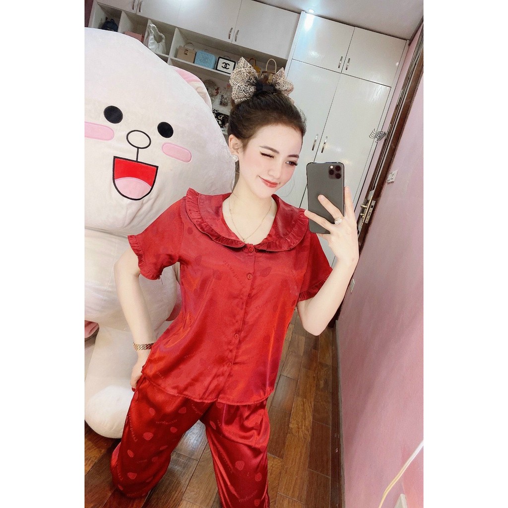 Bộ Đồ Pijama, Bộ Lụa Satin Mặc Nhà Hàng Cao Cấp (Ảnh thật sản phẩm)