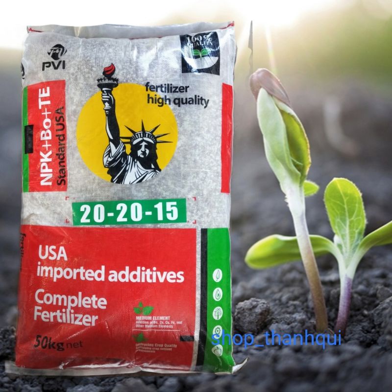 Phân Bón NPK 20-20-15+TE+BO Cao Cấp Nhập Khẩu USA Chuyên Hoa Cây Cảnh (1KG)