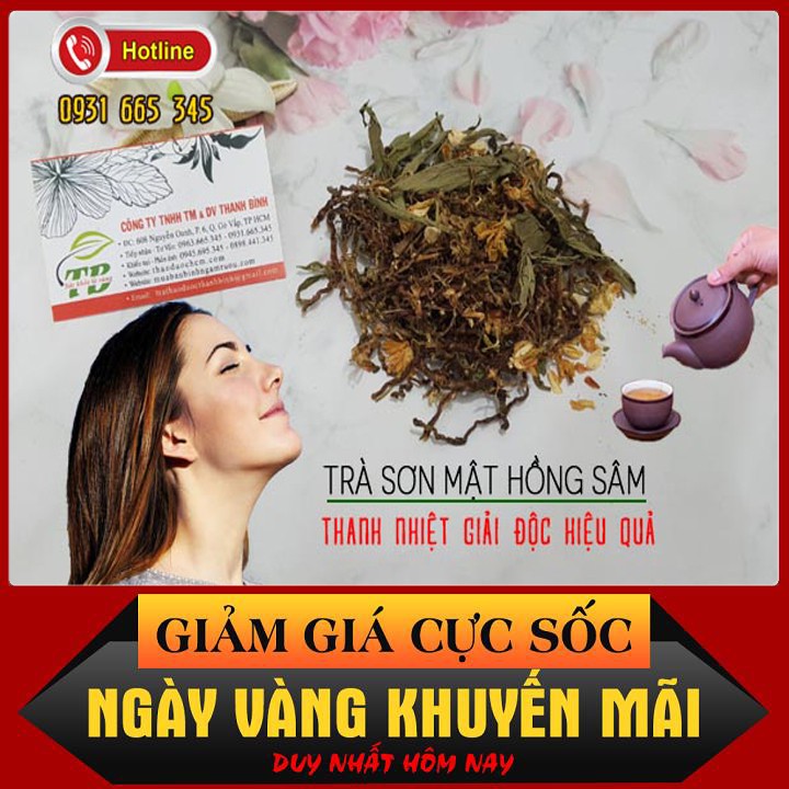 Trà Sơn Mật Hồng Sâm Khô Loại Đặc Biệt 1Kg - Đông Y Thanh Bình