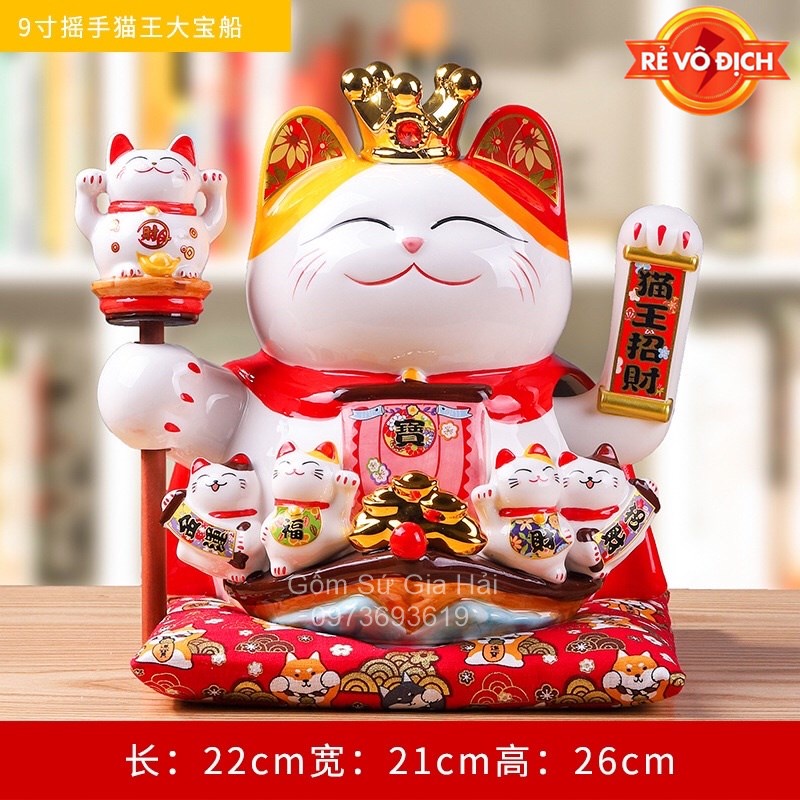 ♥️ĐỔI TRẢ MIỄN PHÍ NẾU BỂ VỠ♥️ Mèo thần tài, mèo may mắn maneki Neko vẫy tay đủ size
