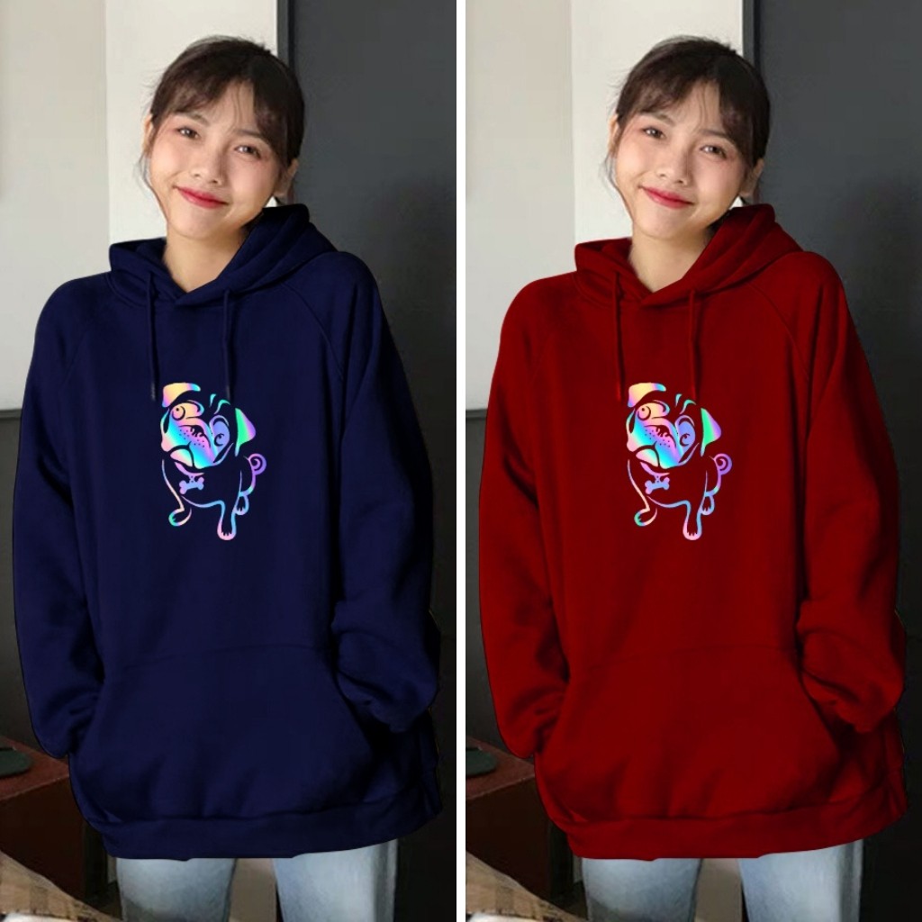 [MPVC] Áo khoác hoodie phản quang nỉ Chó Pug KN29 [ FREESHIP ] | BigBuy360 - bigbuy360.vn