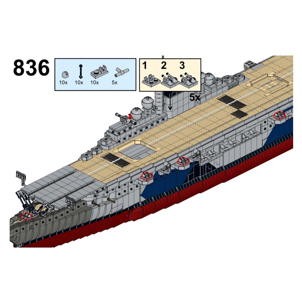 Đồ chơi trẻ em cho bé figure mô hình lego lắp ráp trưng bày deocor thông minh cao cấp giá rẻ tàu sân bay uss rippelin 1b